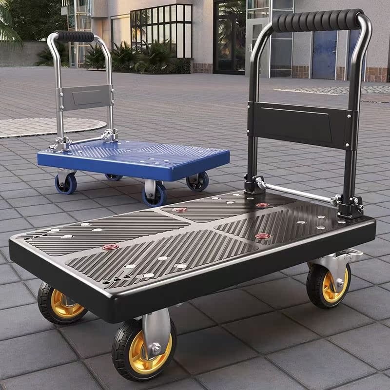 Handcart Hand Truck Iron Cargo Cart Small Cart Flatbed Cart Folding ...