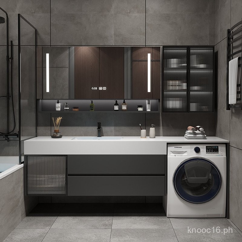 Washing Machine Integrated Cabinet Balcony Rock Slab Seamless Ceramic ...