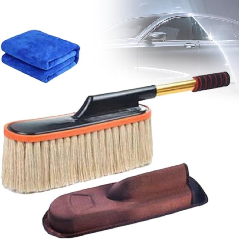 Telescopic Car Duster Wax Brush Mop Cleaning Cloth Scratch Free Dusting ...