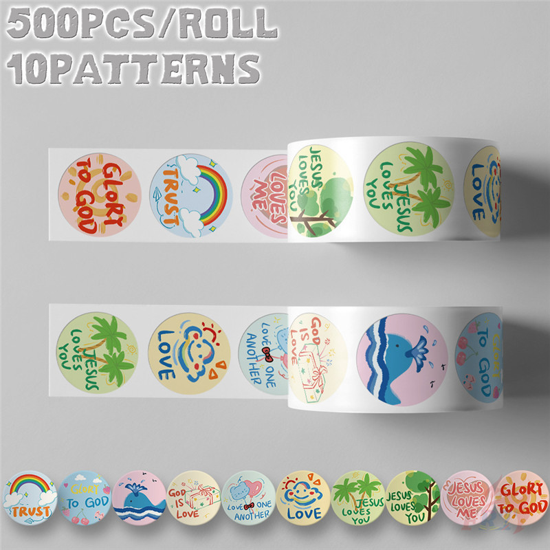 Q Bible Phrase - Child Watercolor Paintings Kids Rewards Stickers ...