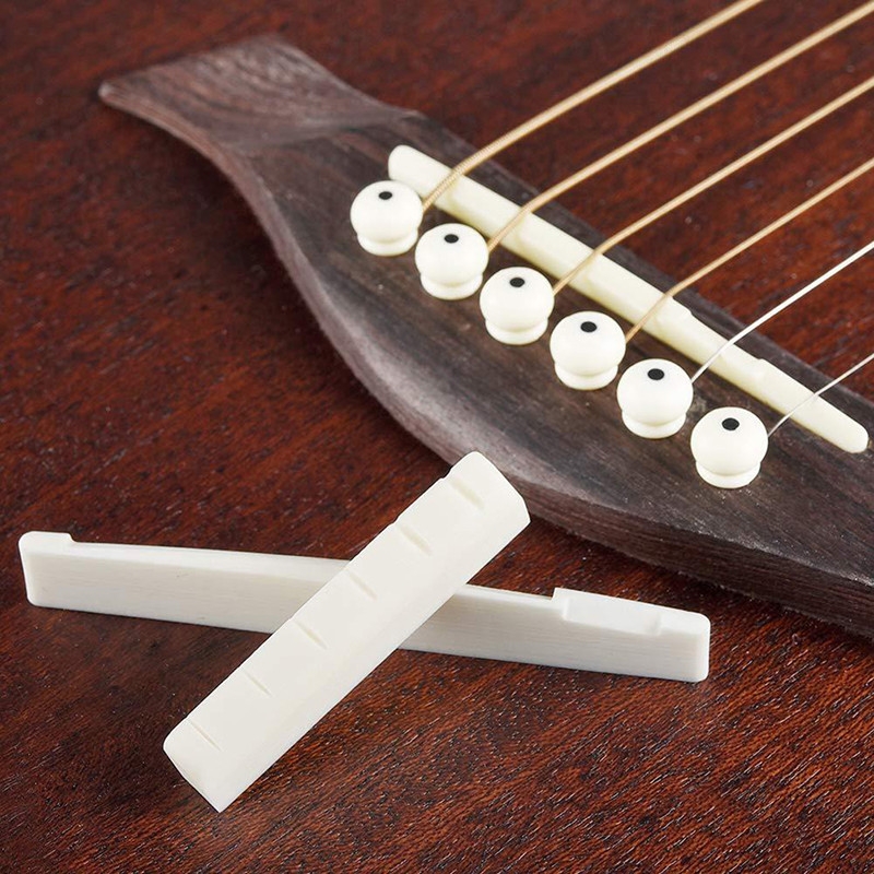 # New Life # String Guitar Bone Guitar Bridge Pins Saddle Nut Ivory ...