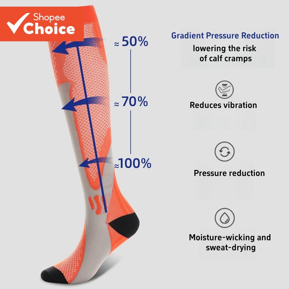 Breathable Compression Socks for Running & Hiking - Comfortable Support ...