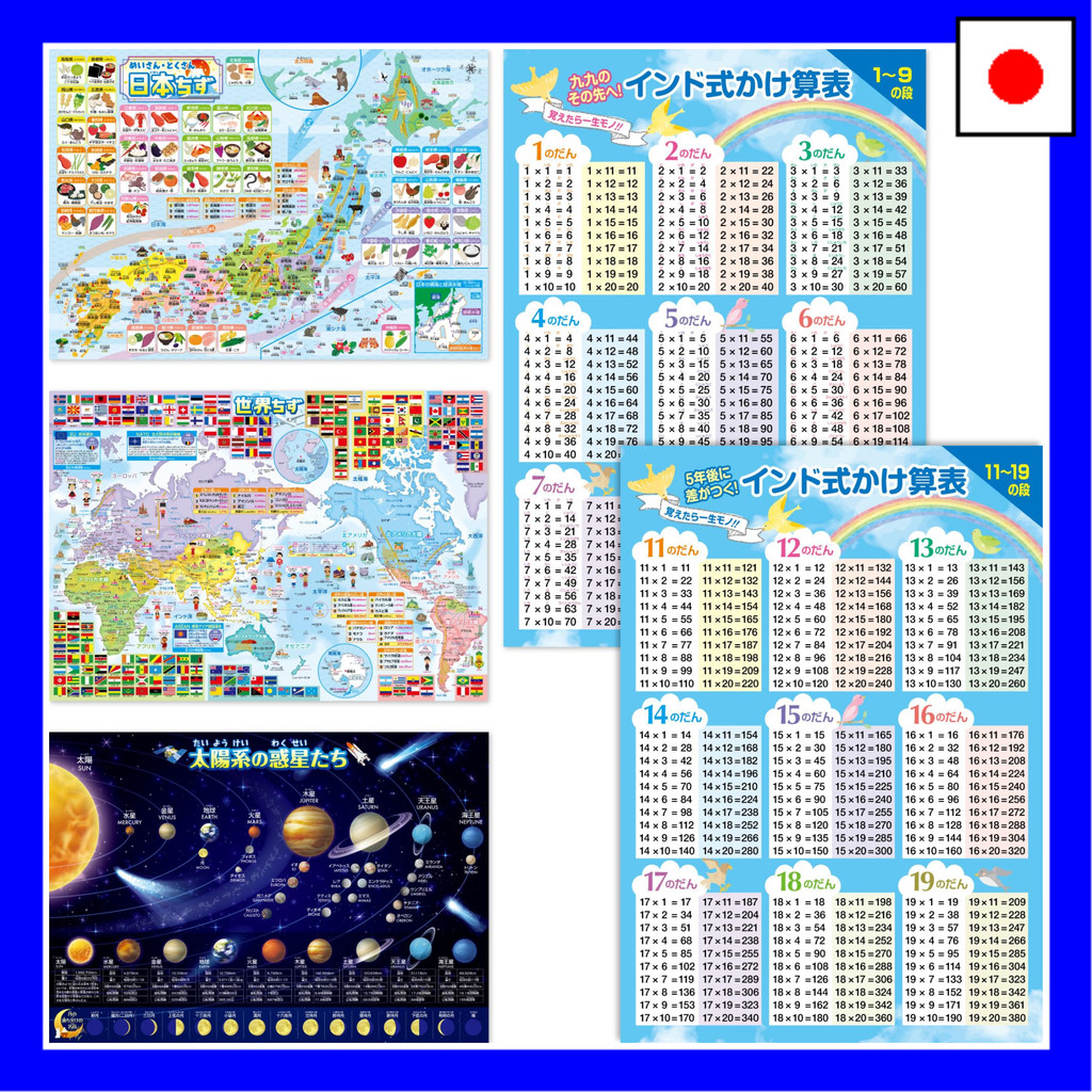 Bath School Set Price Map/Indian Multiplication (1-9 Rows & 11-19 Rows ...