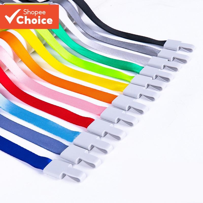 100pcs Solid Color Lanyard for Working Permit Chest ID Tag Badge Holder ...