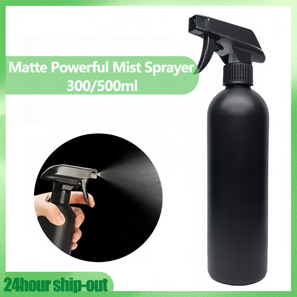 Matte 300/500ml Powerful Mist Sprayer Black White Trigger Bottle Multi ...