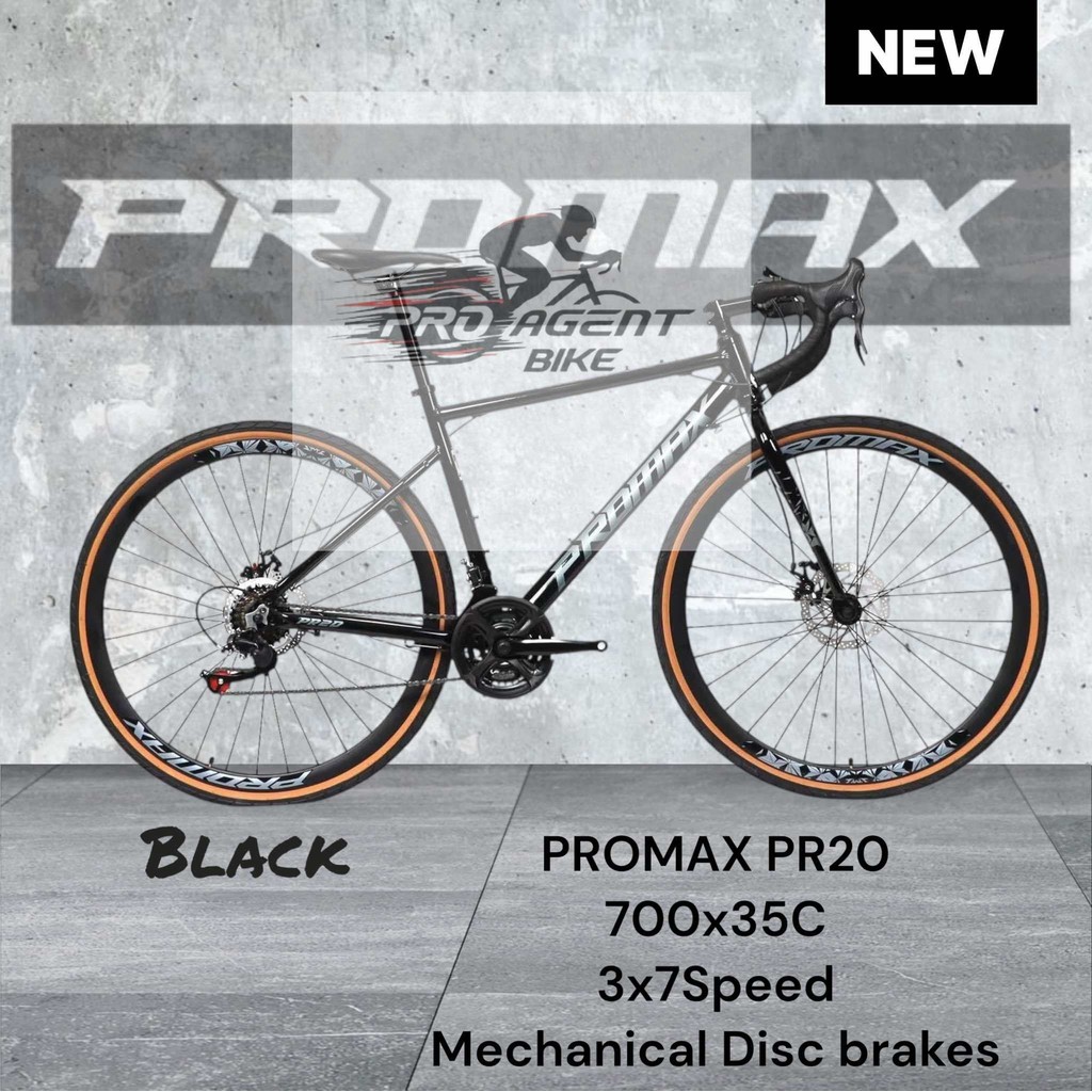 BIKEXPERT X PROMAX PR20 2025 ROAD BIKE ALLOY MECHANICAL DISC BRAKE 3X7  SPEED ALLOY FRAME