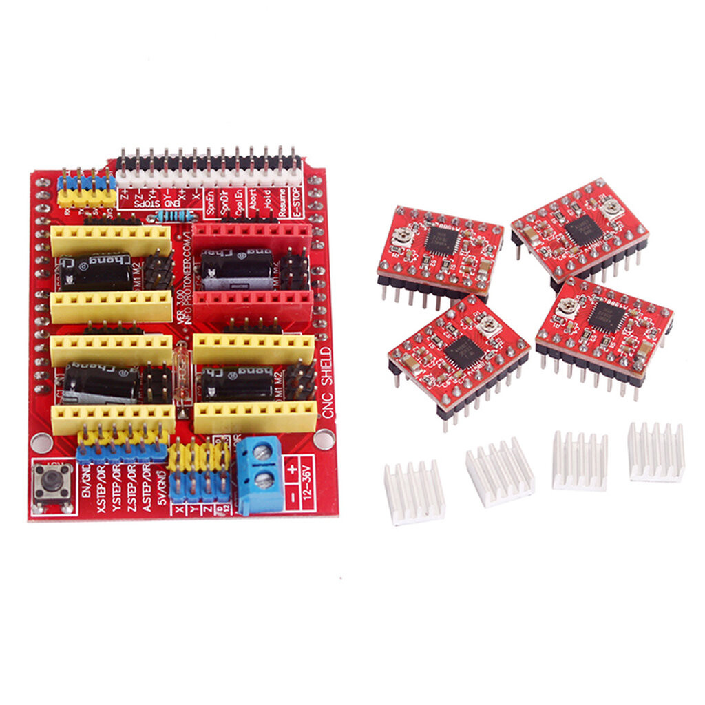 CNC Shield V3 + 4 Driver A4988 Per Stampante 3D – Scheda Di Espansione - Foto 2