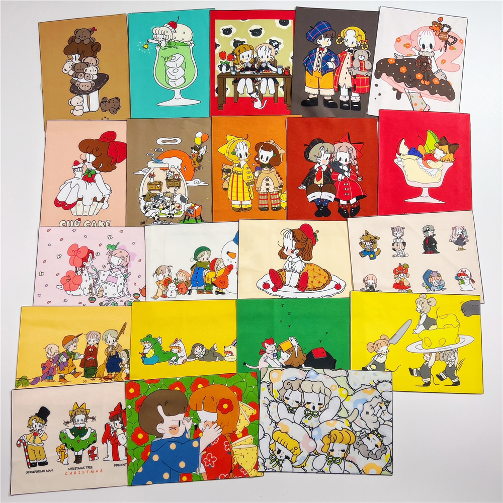 Cartoon boy and girl polyester Fabric Handmade Fabric Quilting ...