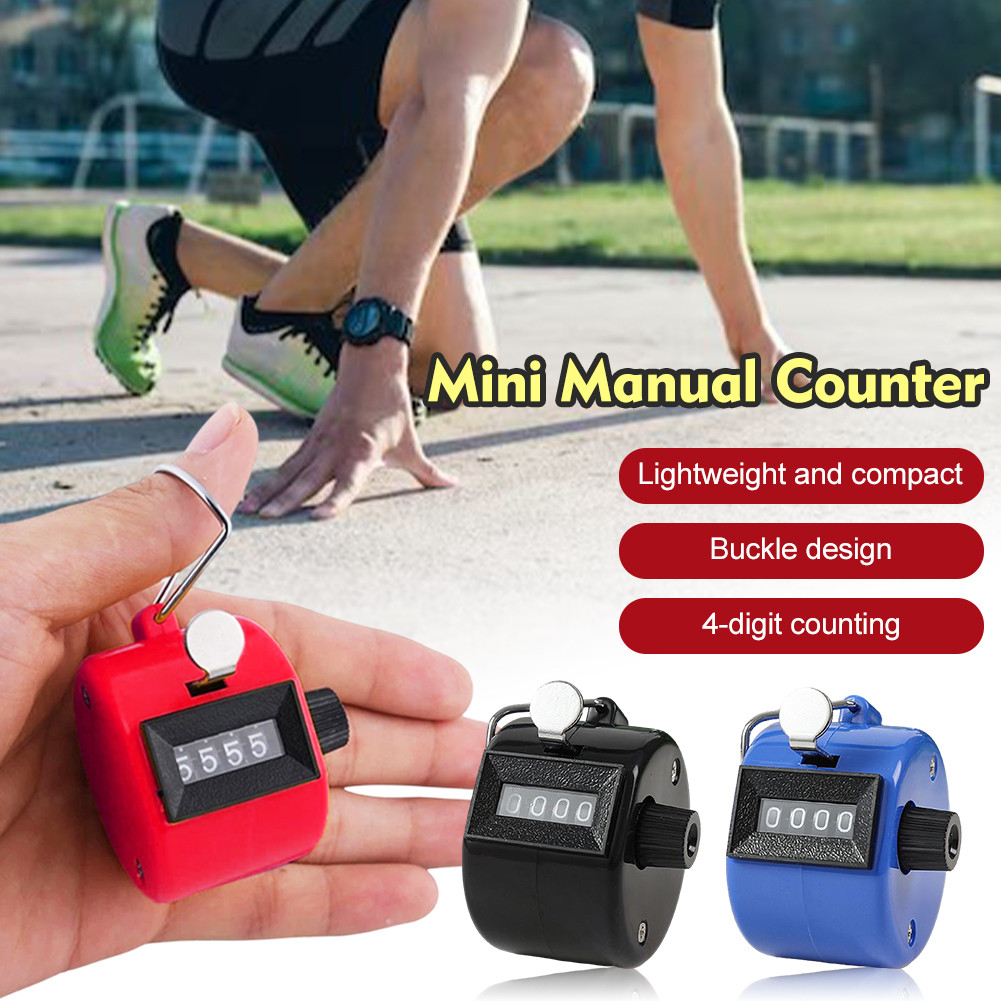 Mini Digital Hand Tally Counter With Finger Ring 4 Digit Number ...
