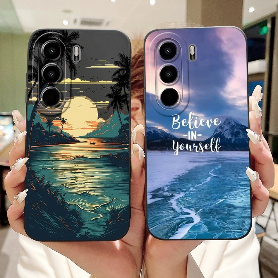 For Itel Power 70 P673L P70 New Fashion Dusk Beach Painting Casing