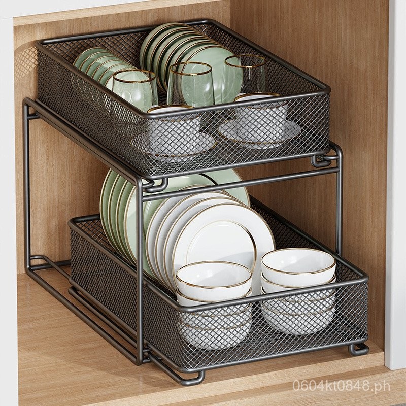 Pull-out Basket Under Sink Storage Cabinet Pull-out Rack Layered Rack ...
