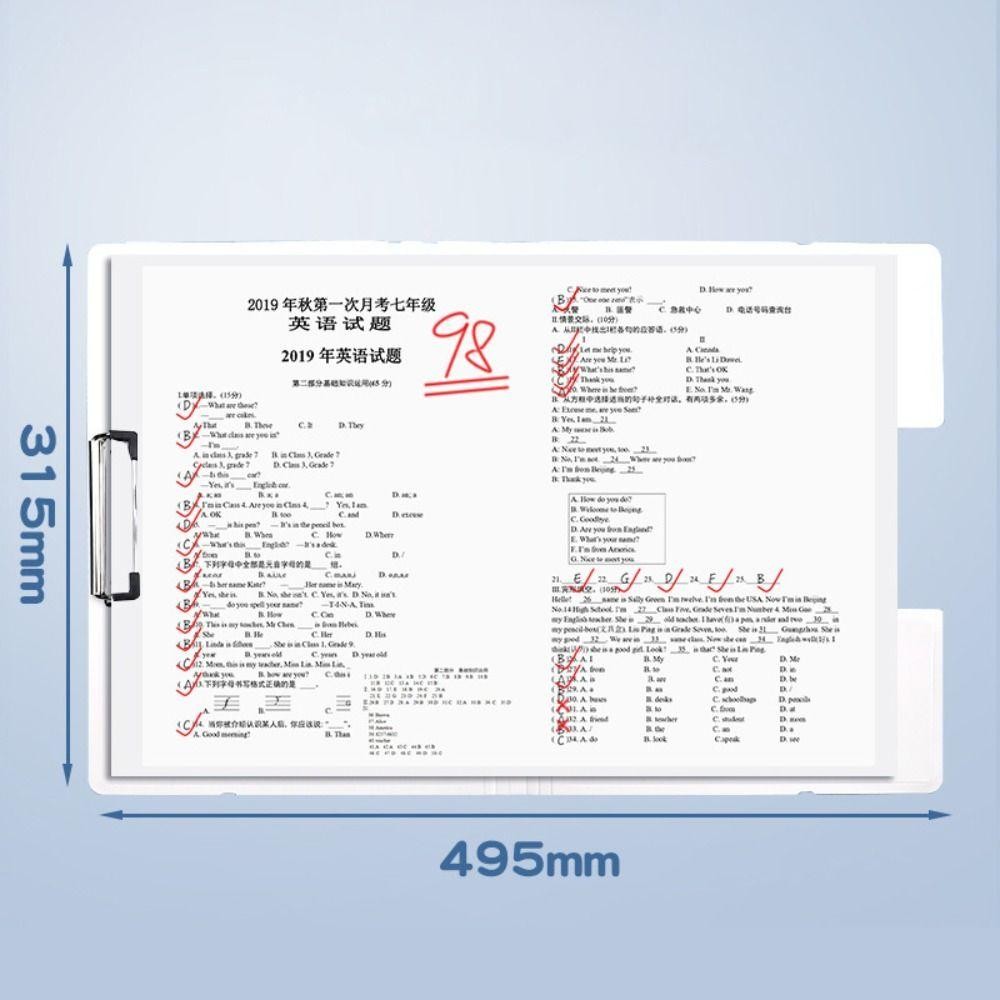 MEIHUA A3 File Folder, Exam Paper Storage Clip, Strap Design ...