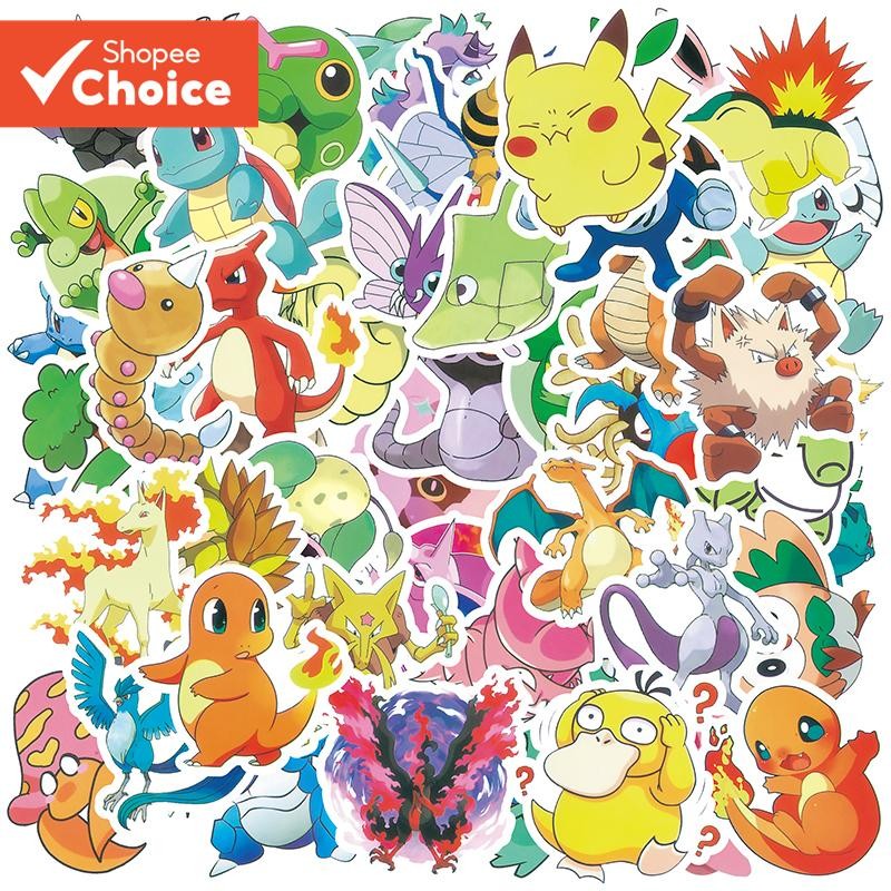 Pokémon Decorative Stickers Pack – Pikachu, Pet Elf Notebook iPad Phone ...