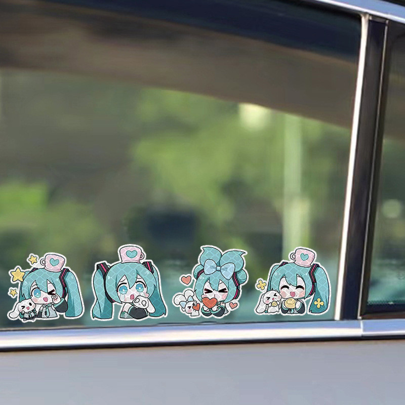 Hatsune Miku Cartoon Animation Reflective Stickers Car Motorcycle ...