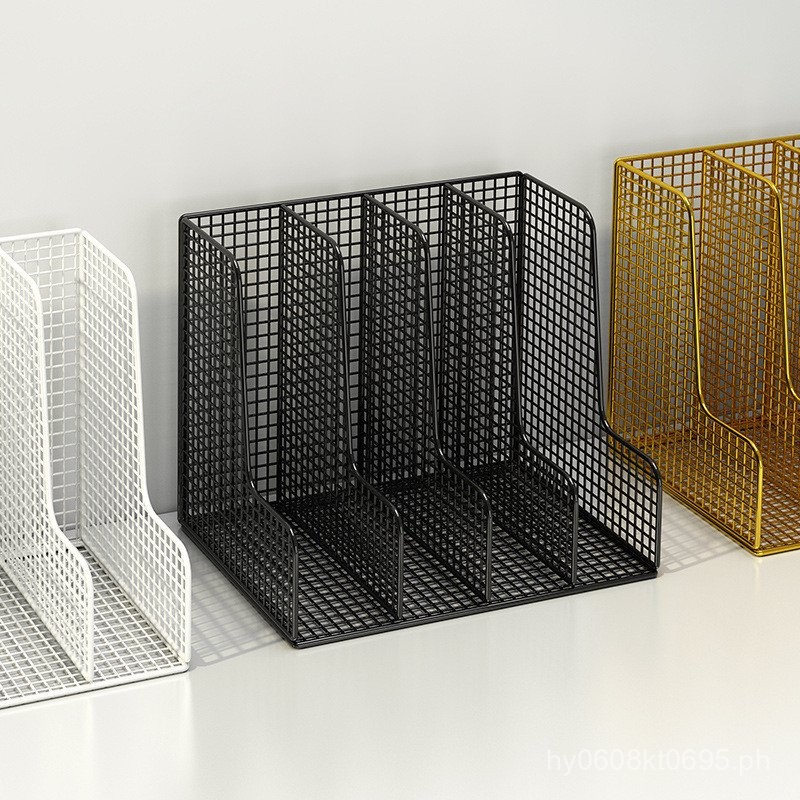 Metal Desktop Office Desk Office File Rack Bookshelf Large Supplies ...