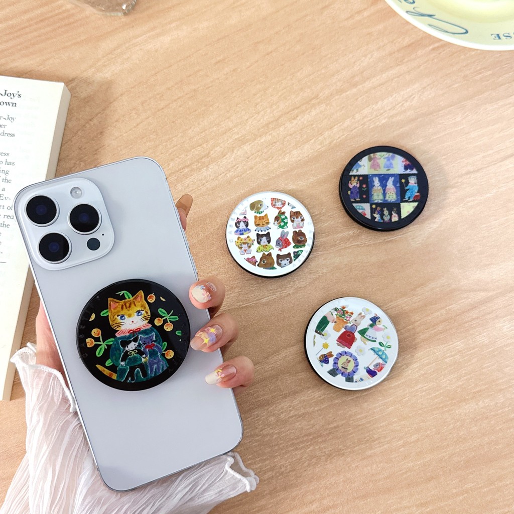 Farm cat casetify Phone Holder Kickstand Cute Cartoon Creative Magnetic ...