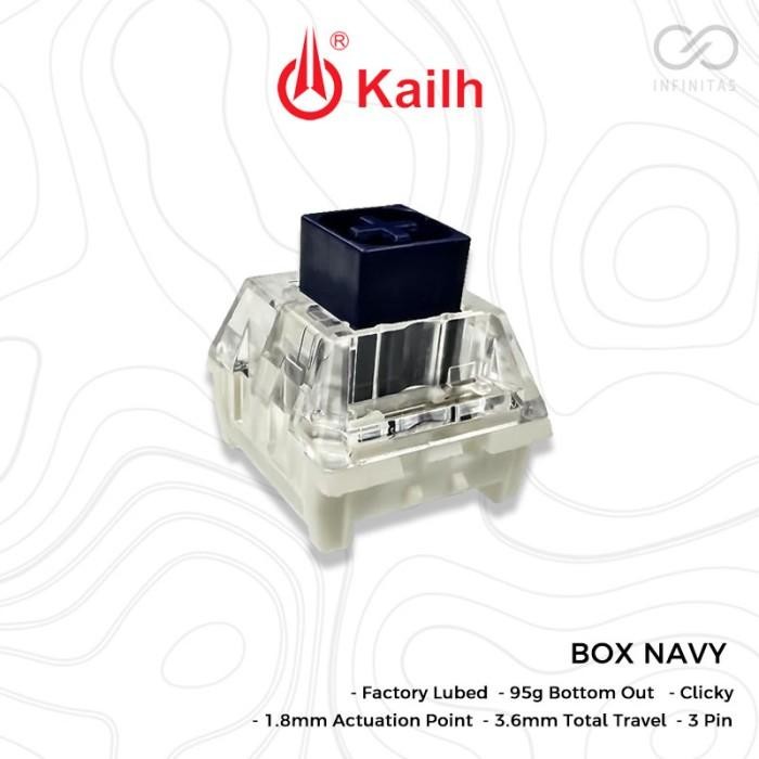Kailah Box Navy Pre-Lubed mechanical keyboard switch (Clicky) | Shopee ...