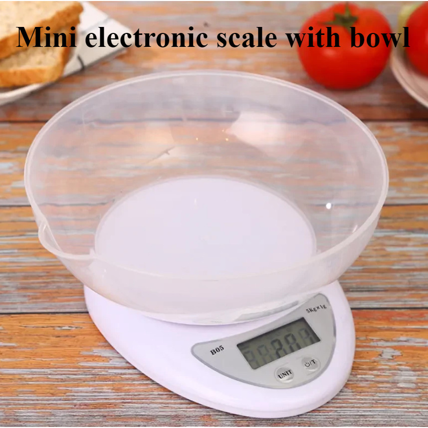 Mini Kitchen Electronic Scale with Bowl, Household Small Gram Scale ...