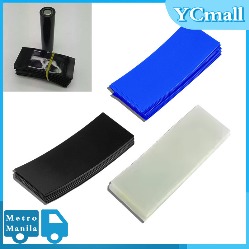 100pcs 18650 Battery Wrap Sleeve 72mm Battery Wraps Heatshrink Sleeve ...