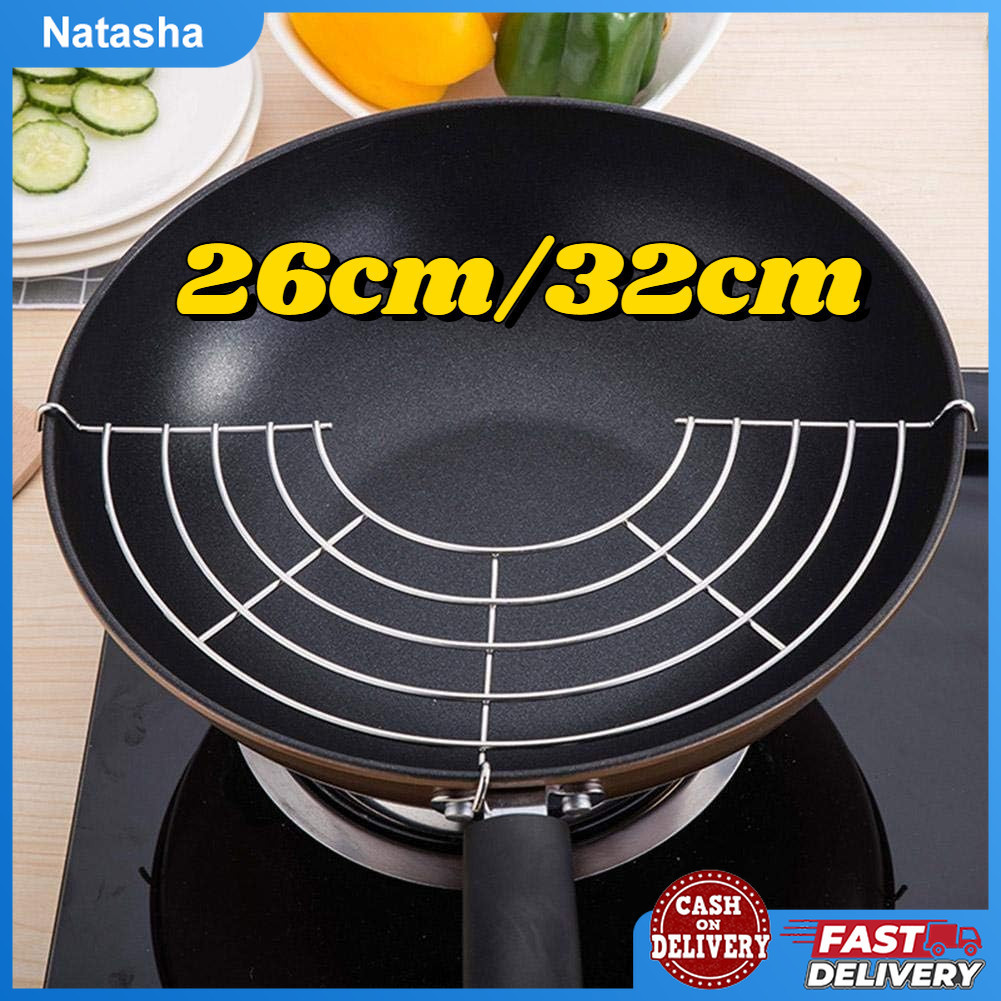 26cm/32cm Stainless Steel Semi-circular Oil Drain Rack, Home Baking ...
