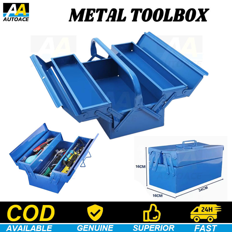 Metal Toolbox 2/3 Layer Multifunction Portable Organizer Hardware On ...