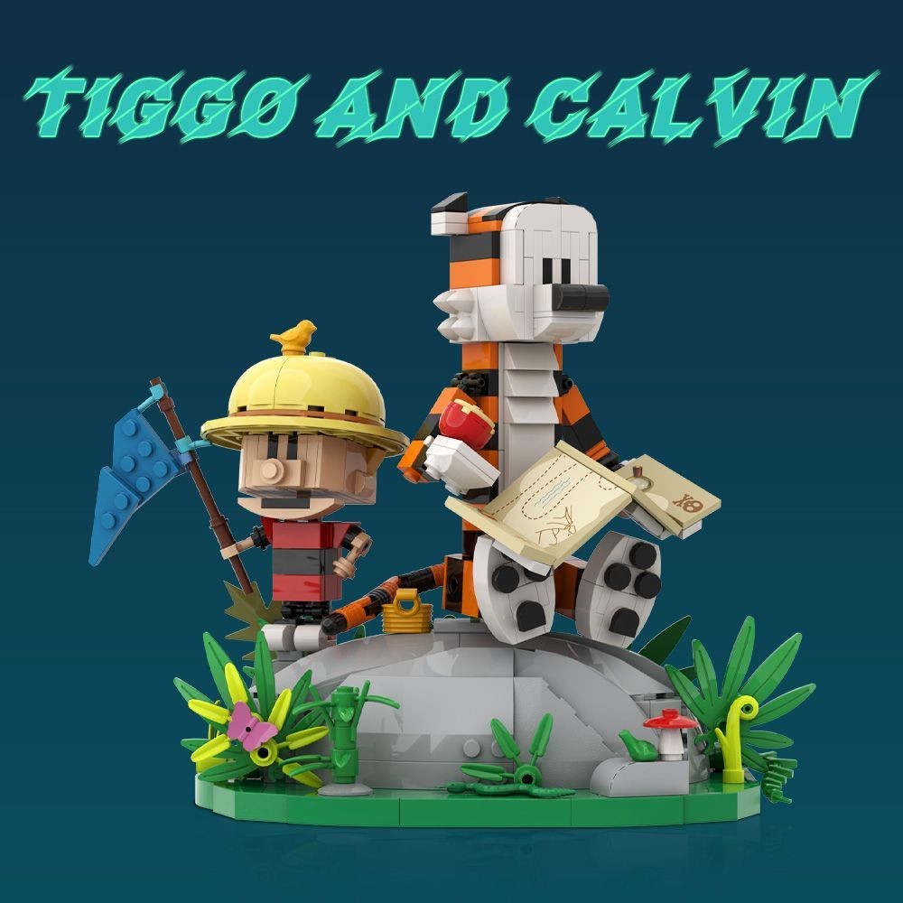 Tigger Toy Calvin and Hobbs MOC Building Blocks Assembling Assembling ...