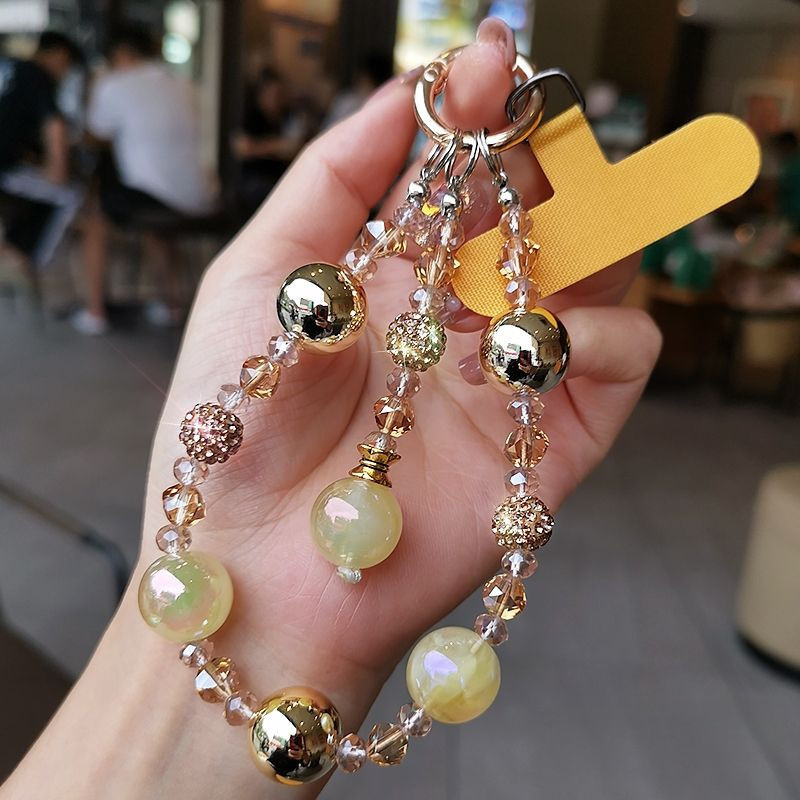 Small Rope Mobile Phone Beaded Pendant Chain for Women, Handmade Beaded ...