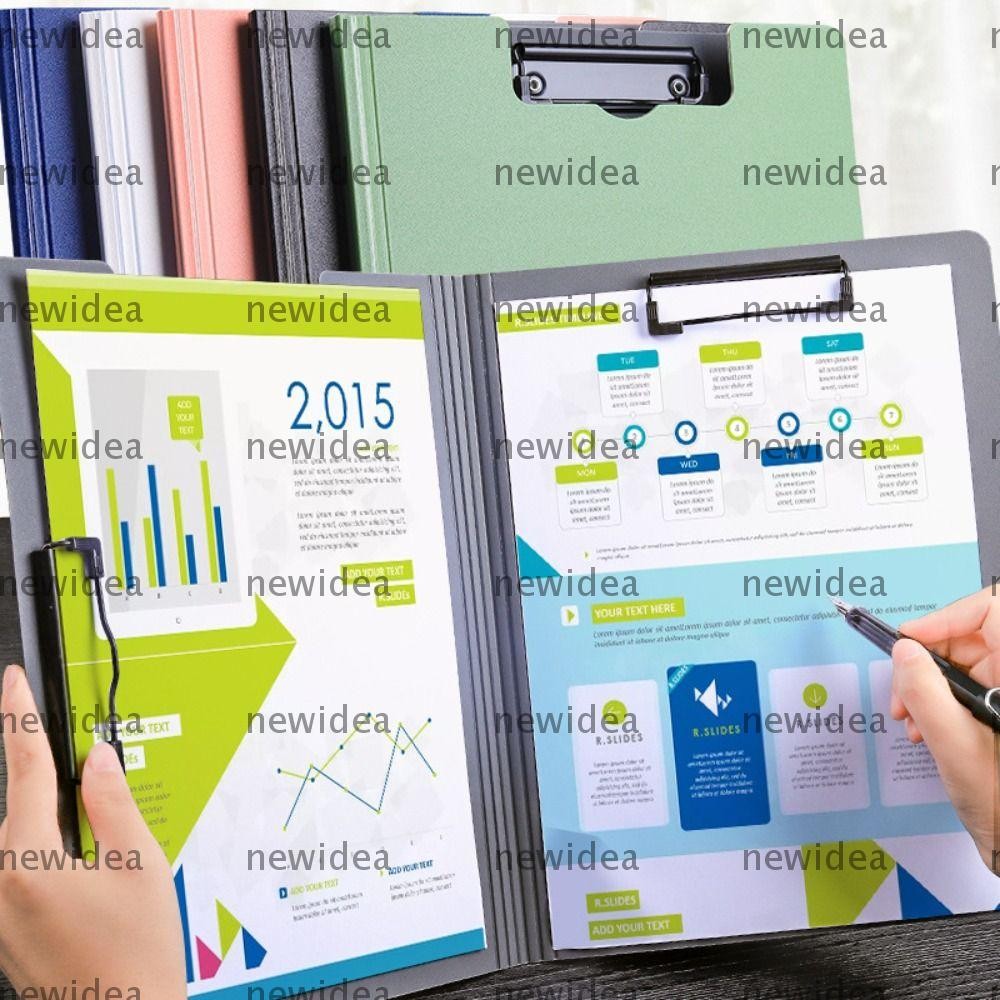 NEWIDEA A4 File Folder, Dual Use with Double Clips Clipboard, Creative ...