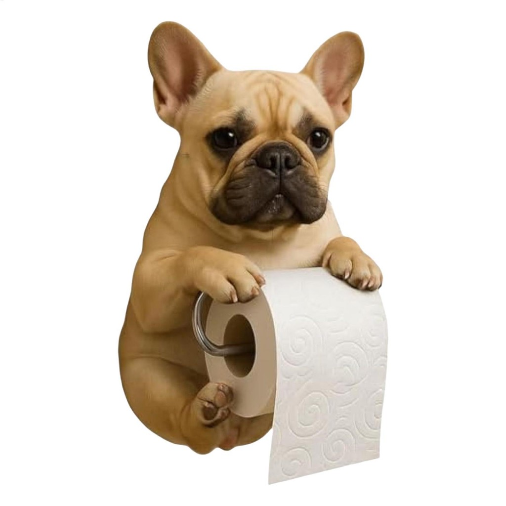 Cute Paper Towel Holder Funny Dog Paper Towel Rack Tissue Dispenser