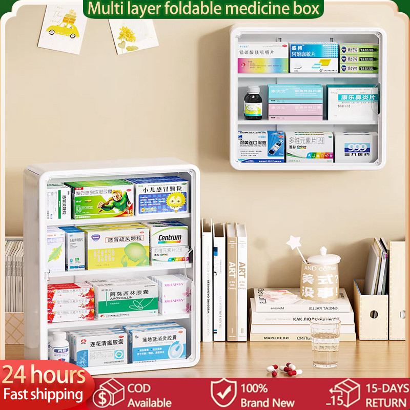 Medical box wall mounted household non perforated transparent large ...