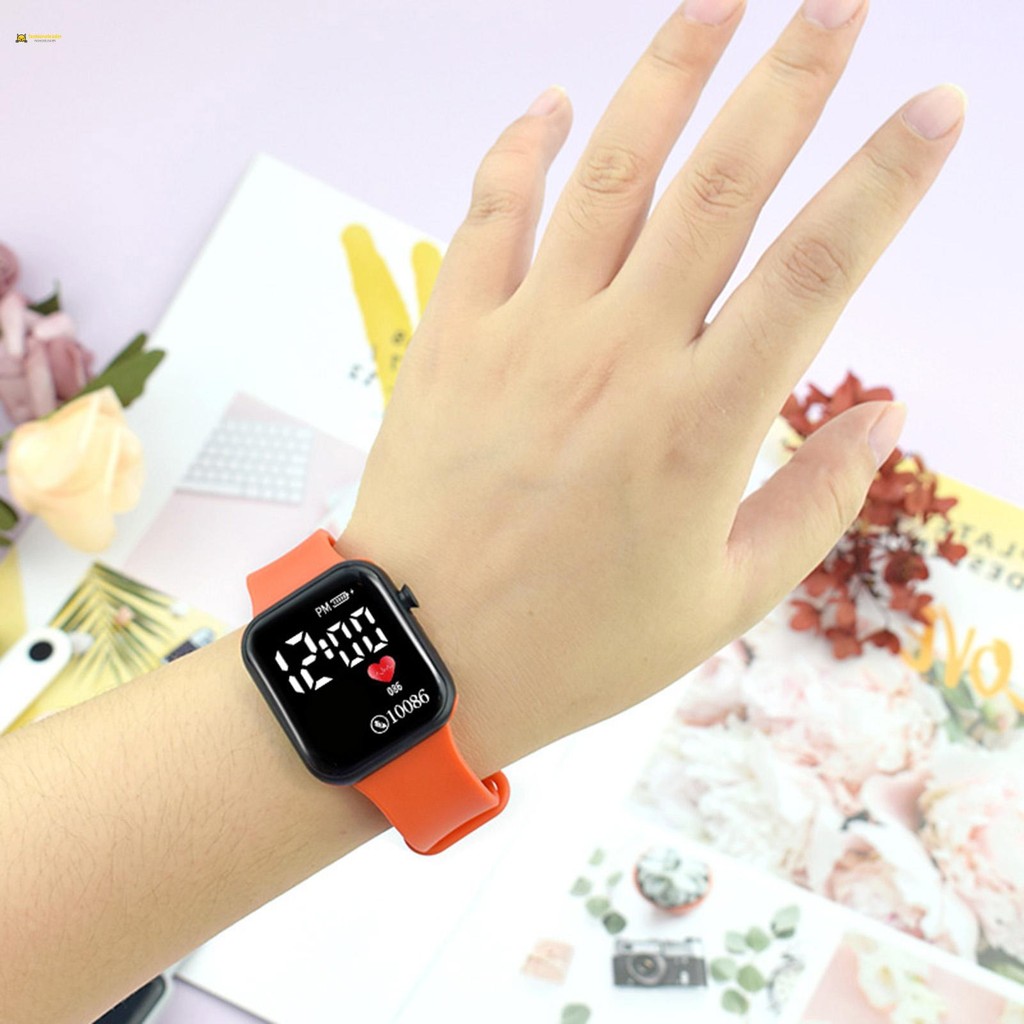LED Digital Electronic Watch The Globe Large Square Dial Led Screen ...