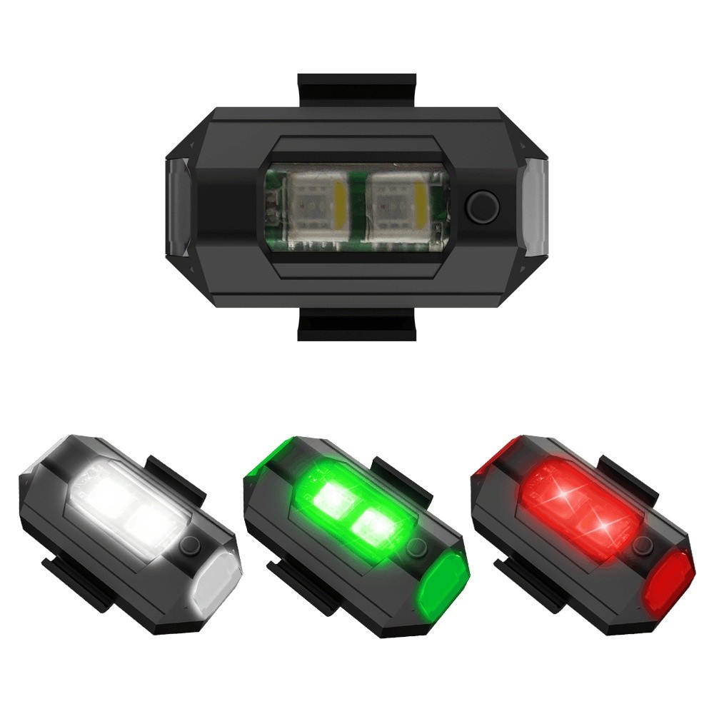 Motorcycle/Bicycle/Drone Strobe Light Flashing Light 7 Colors Slow Fast ...