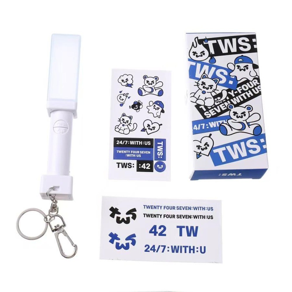 Kpop Idol TWS Mini Lightstick Keyring Support Glow Stick Key Chains ...