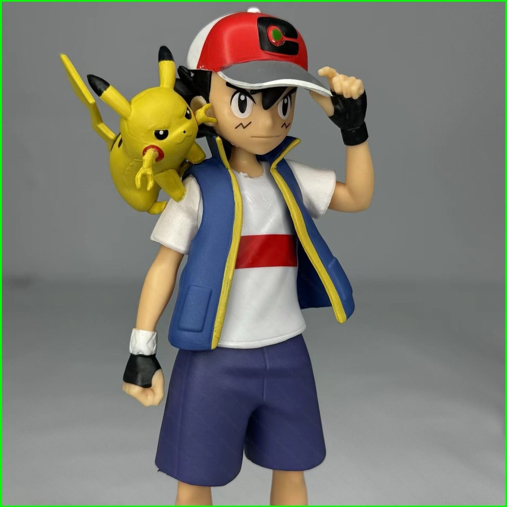 ST1 Pokemon Action Figure Pikachu Ash Ketchum Model Dolls Toys For Kids ...