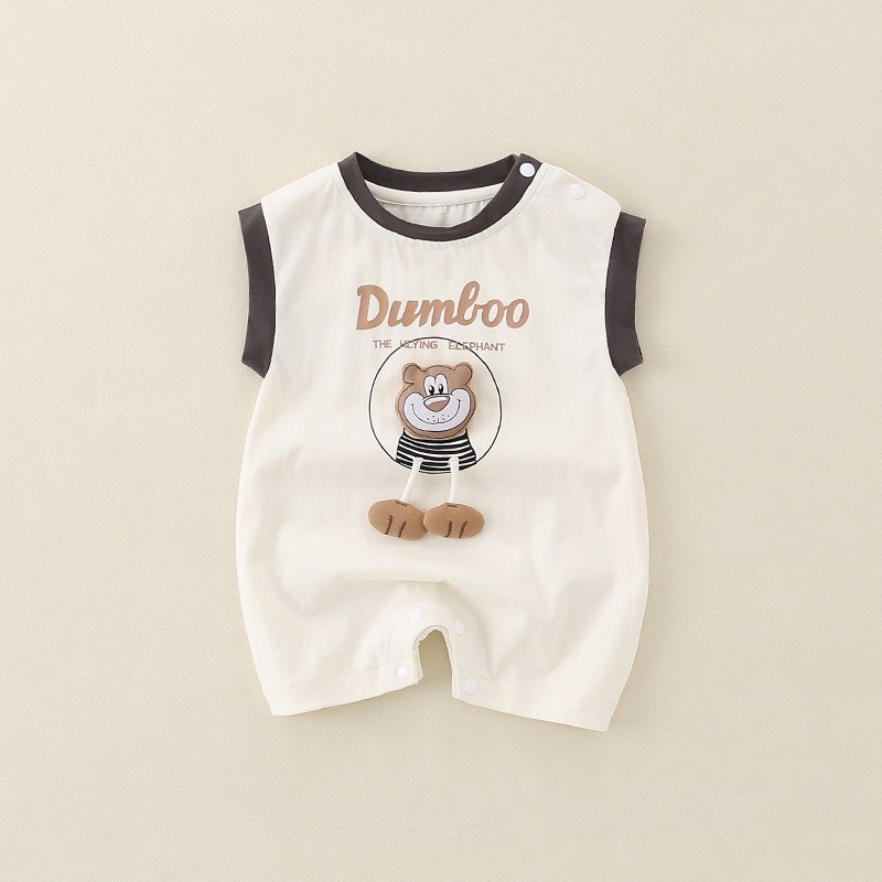 Newborn Infant Romper Clothes Summer Sleeveless Jumpsuits Baby Boys Girls  Cartoon Fashion Bodysuits 0-2 Years Baby Clothing Onesie