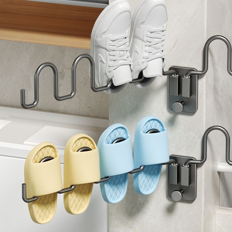 Balcony Perforation-Free Rotating Shoe Drying Rack Wall-Mounted Outdoor ...