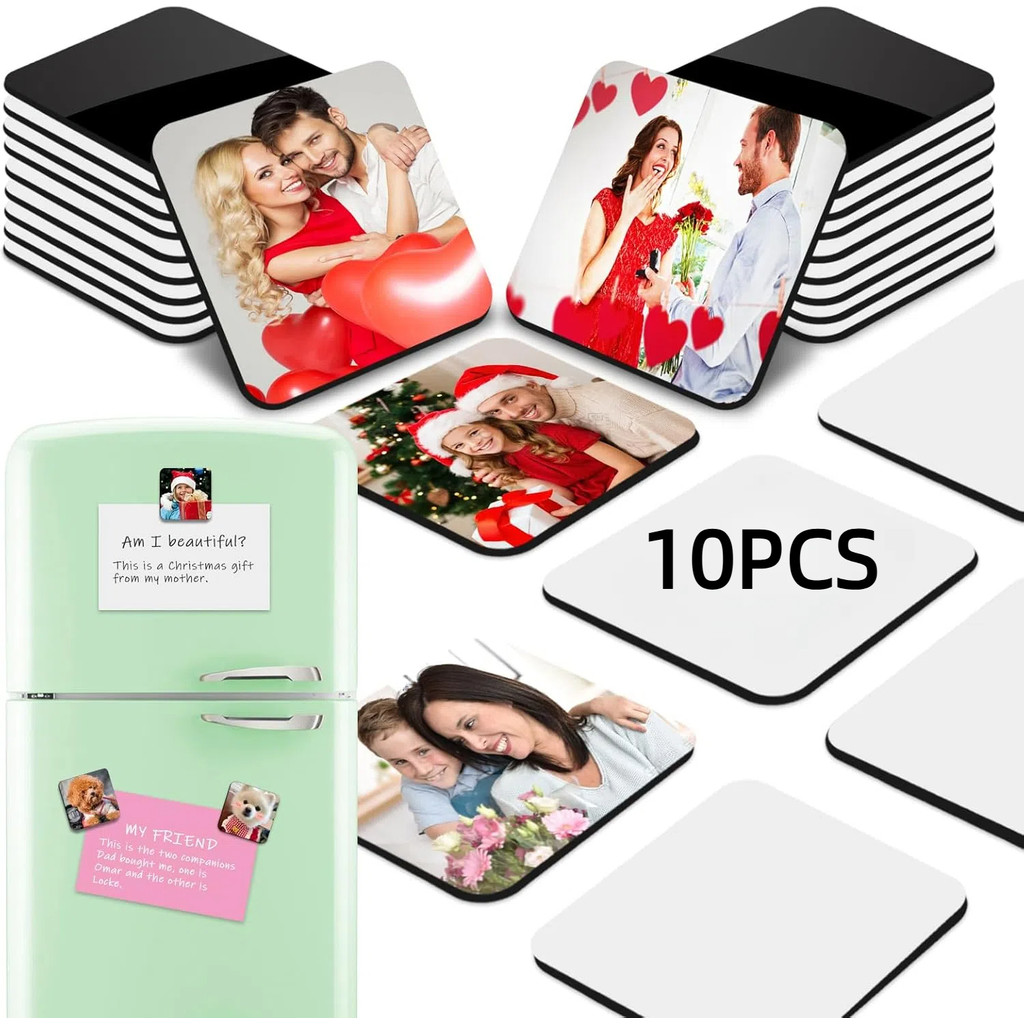 5/10 PCS Sublimation Magnet Blanks DIY Refrigerator Magnets Sticker for ...