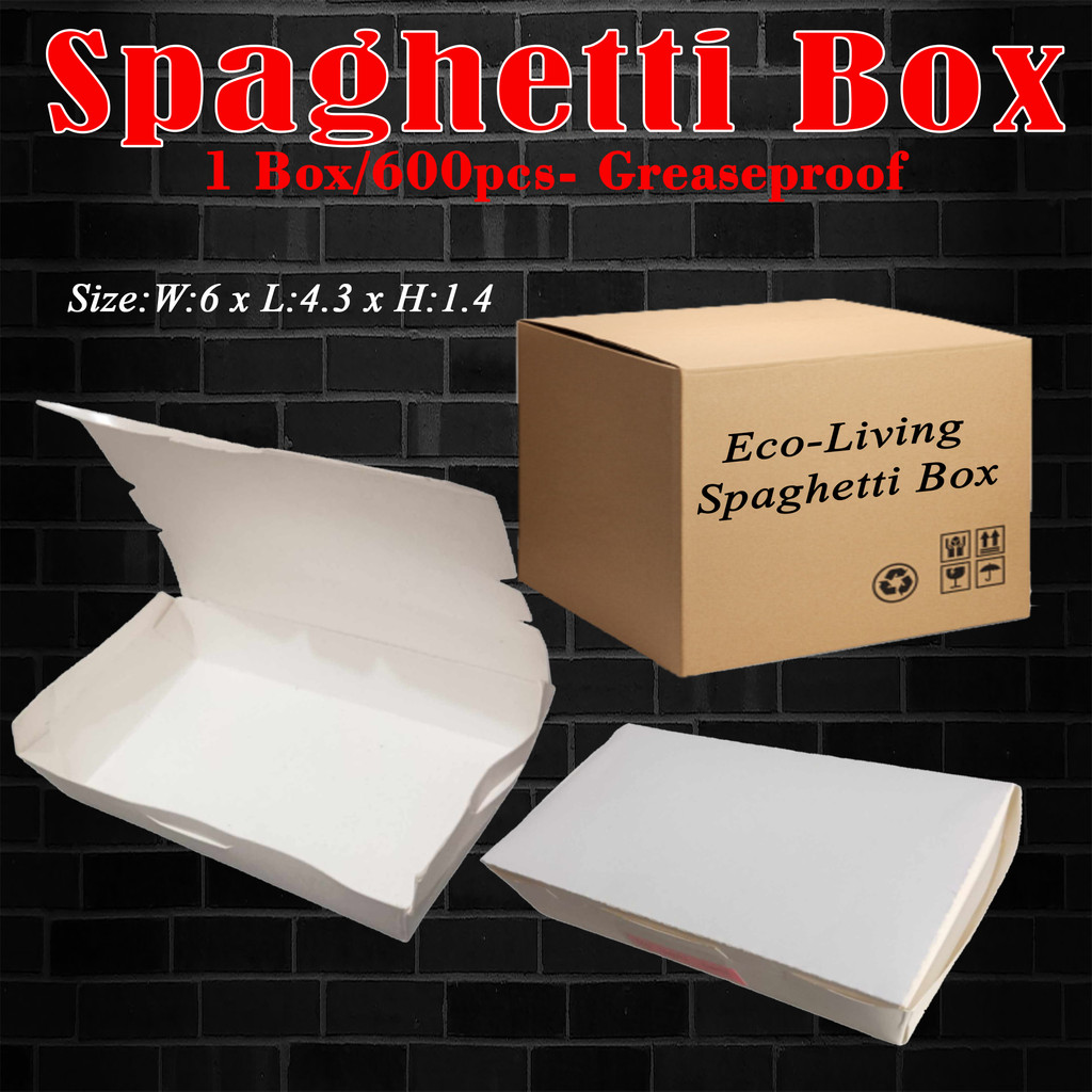 Spaghetti Box 600pcs 1 Box White Laminated | Shopee Philippines