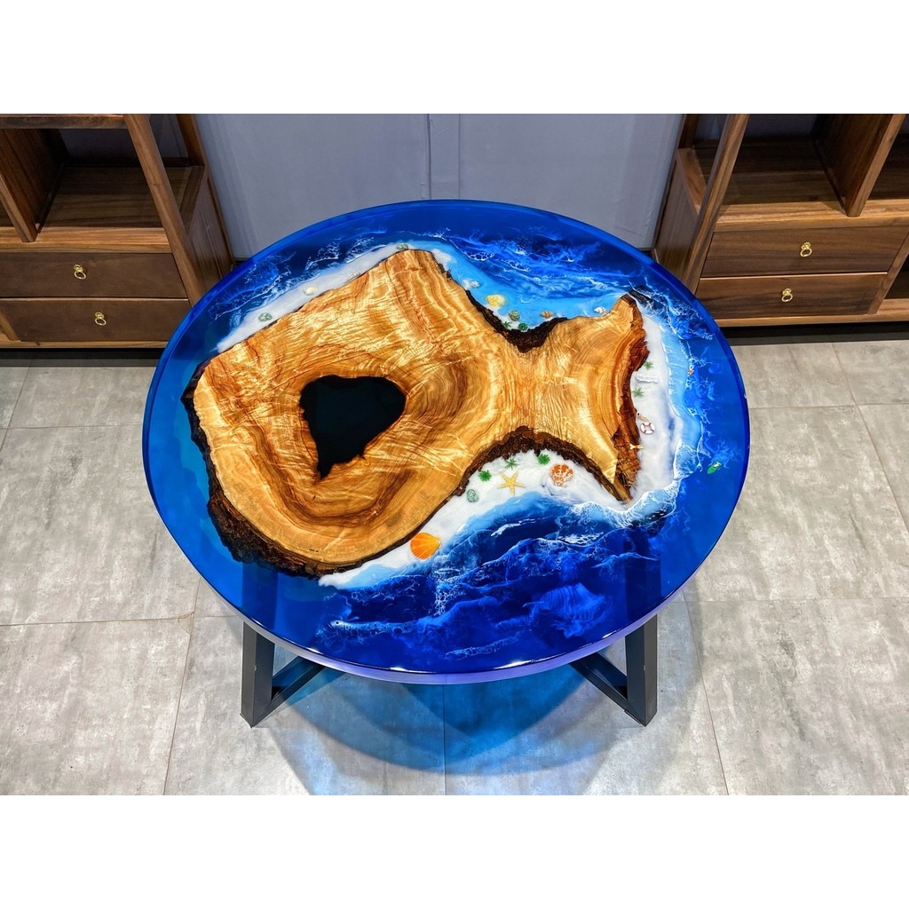 Wood Conference Epoxy Tea Table Coffee Table Surrounding Office Desk ...