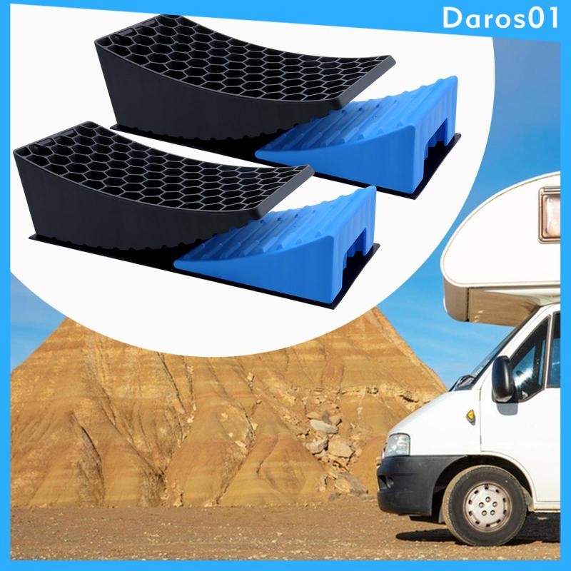 [Daros] 2 Pieces RV Leveling Blocks Ramp Kit Sturdy Heavy Duty Camper ...