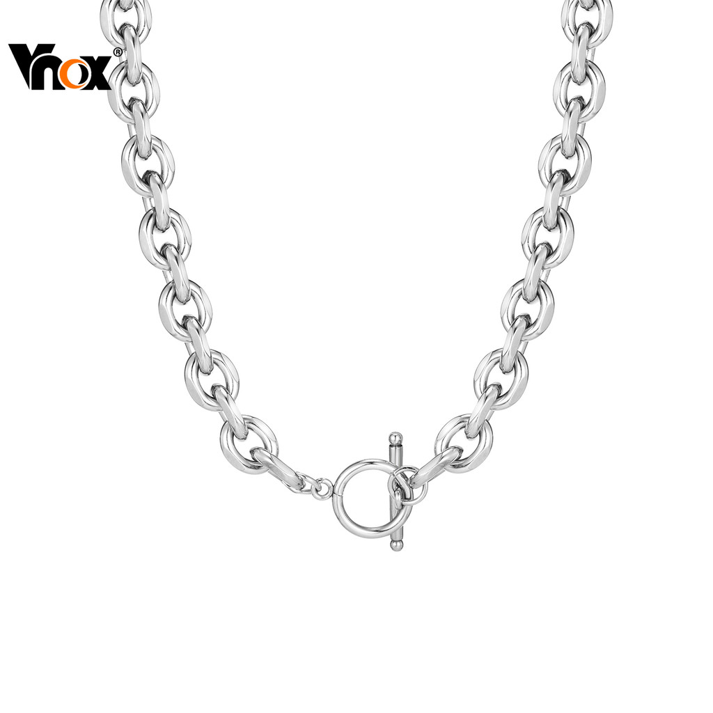 Vnox Stainless Steel Minimalist Chain, Ot Buckle Necklace for Men ...