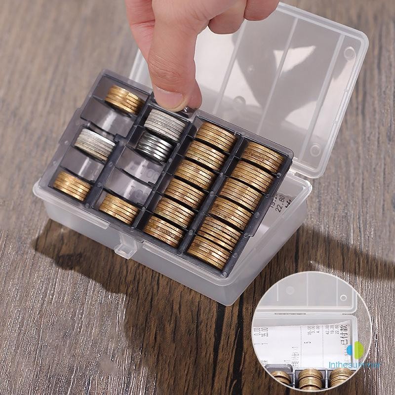 ITHT> Coin Box Clear Round Coin Cases Storage Capsules Display Cases ...