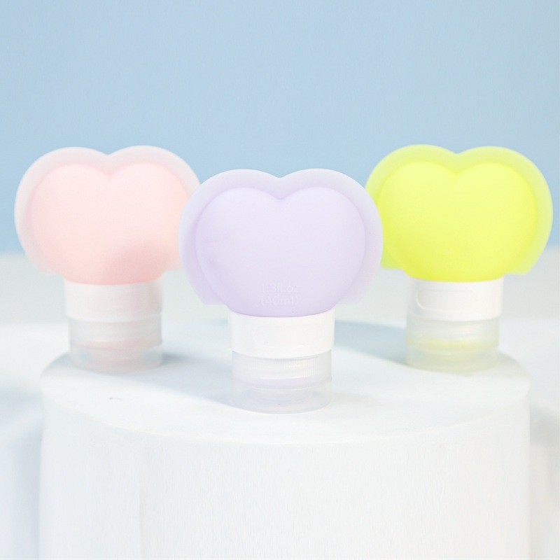 (1.35oz/40ml) Leak Proof Squeezable Silicone Travel Bottles, Reusable ...