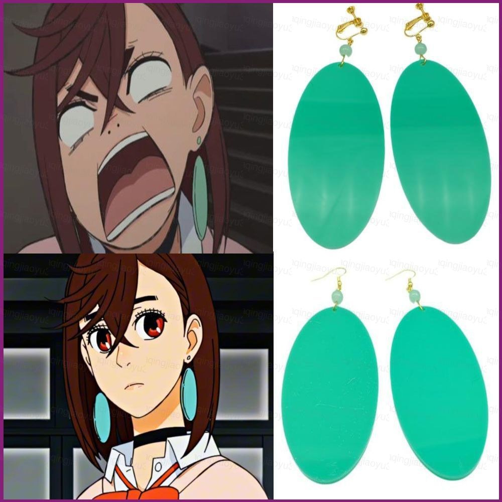 HQ3 DANDADAN DAN DA DAN Momo Ayase earrings cosplay ear clip ...
