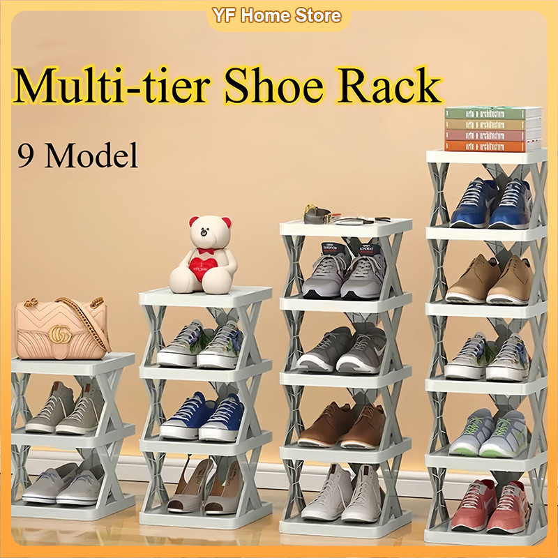 9 Layers Folding Multi-tier Shoe Rack Detachable Shoe Racks Space ...