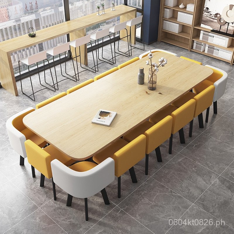Long table3m Combination Training Reading Room Rest Area Library Office ...