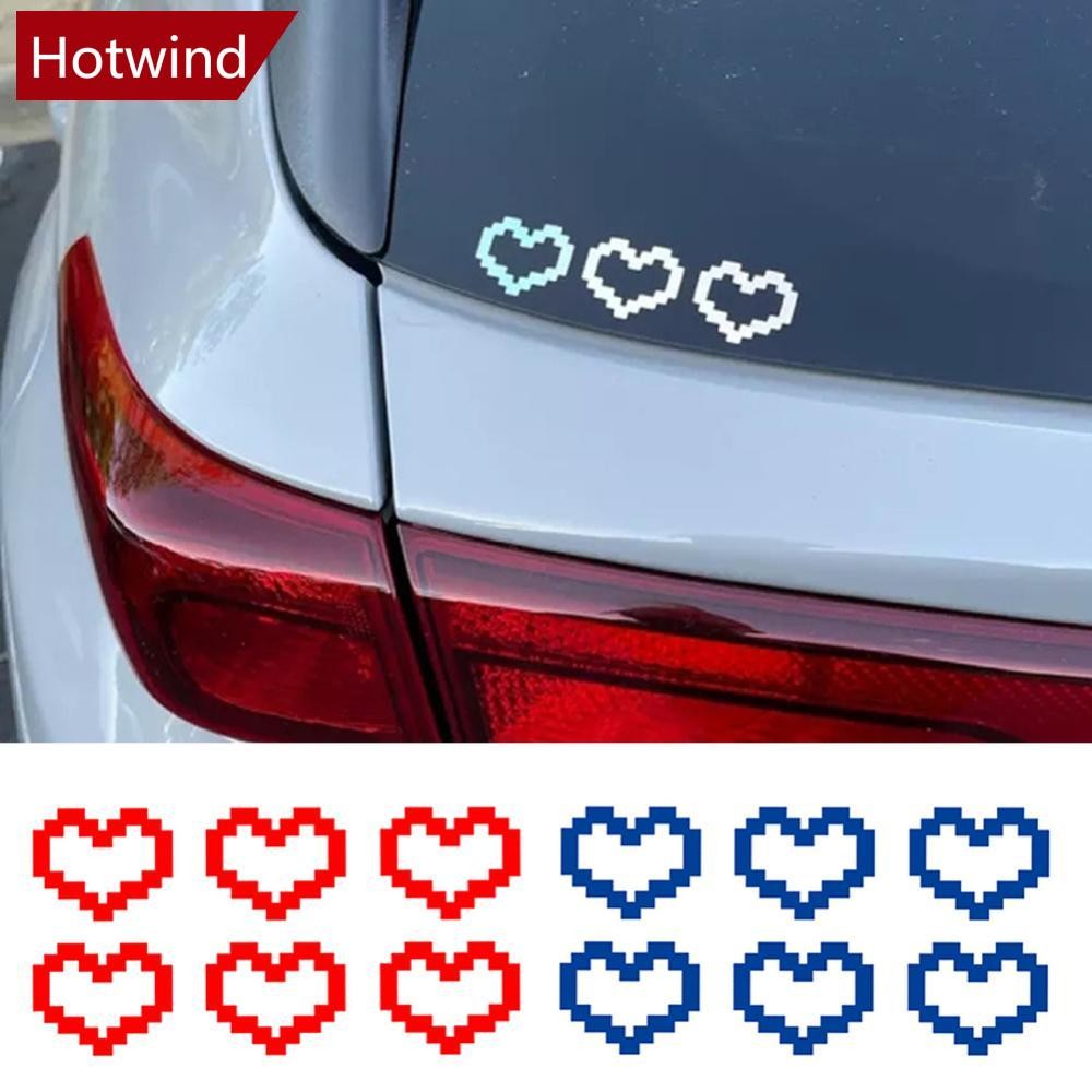 HOTWIND 6Pcs Car Window Decor Waterproof Mosaic Heart Love Heart ...