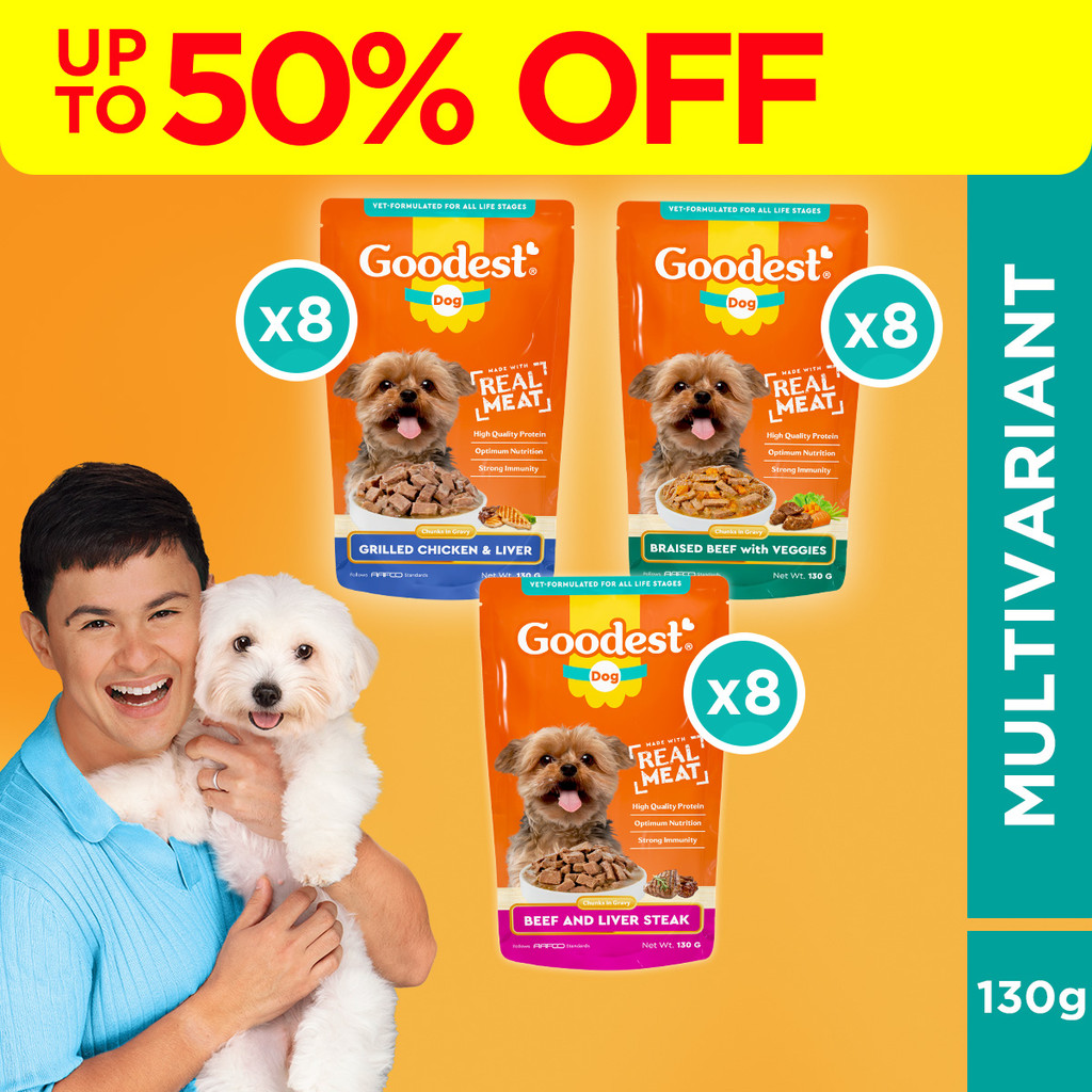Goodest Dog Wet 130g Pack of 24 (Beef and Liver, Grilled Chicken