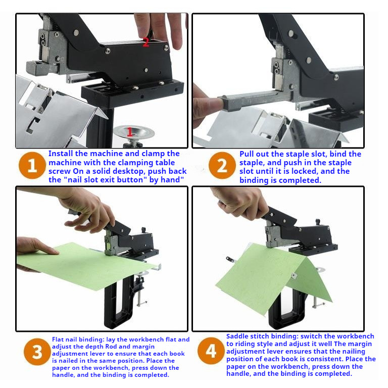 SH-04 Manual Horseback Stapler A3 Heavy duty Labor saving Flat Stapler ...