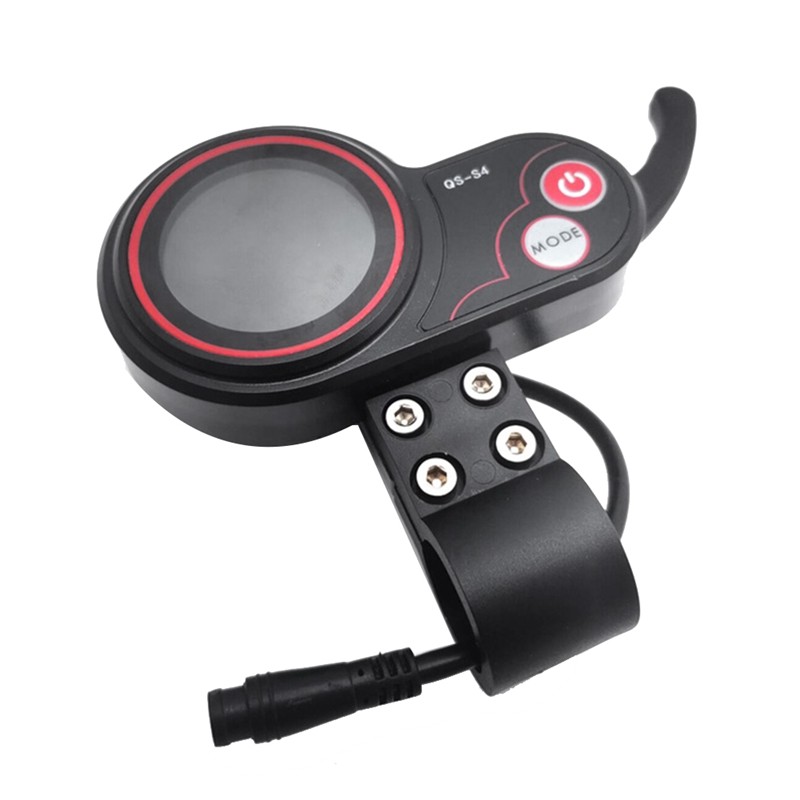 Compteur QS-S4 48V-60V Pour Scooter – écran LCD, Bouton Poussoir, Compatible Zero 8/9/10/8X/10X, Noir